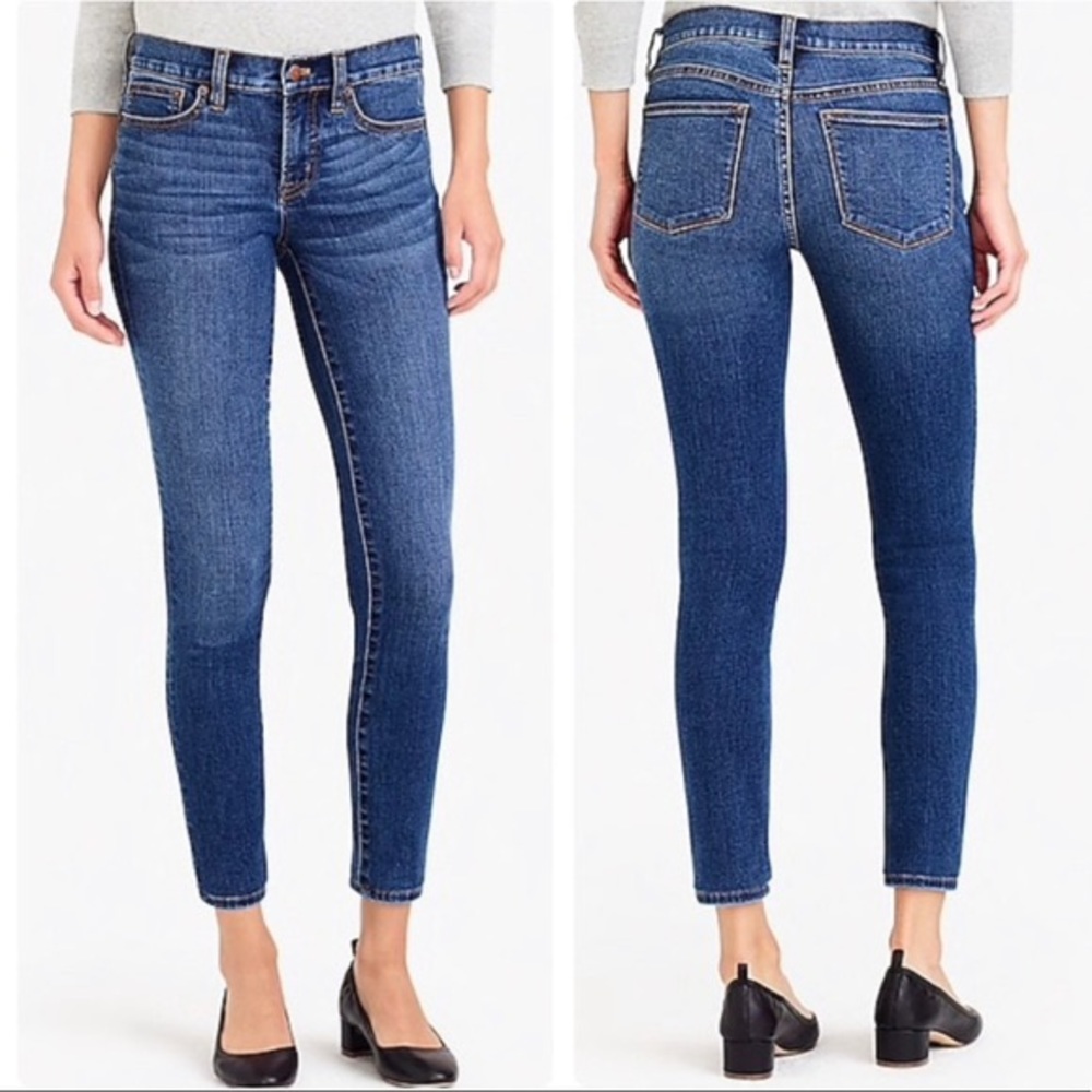 J. Crew Women’s Skinny Jeans in Medium Blue Denim